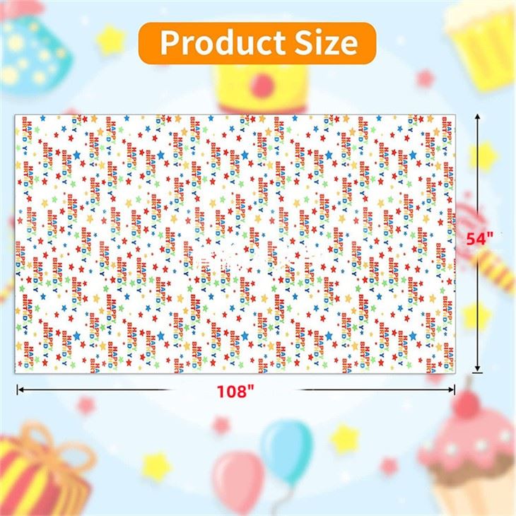 Printed Birthday Table Cloth