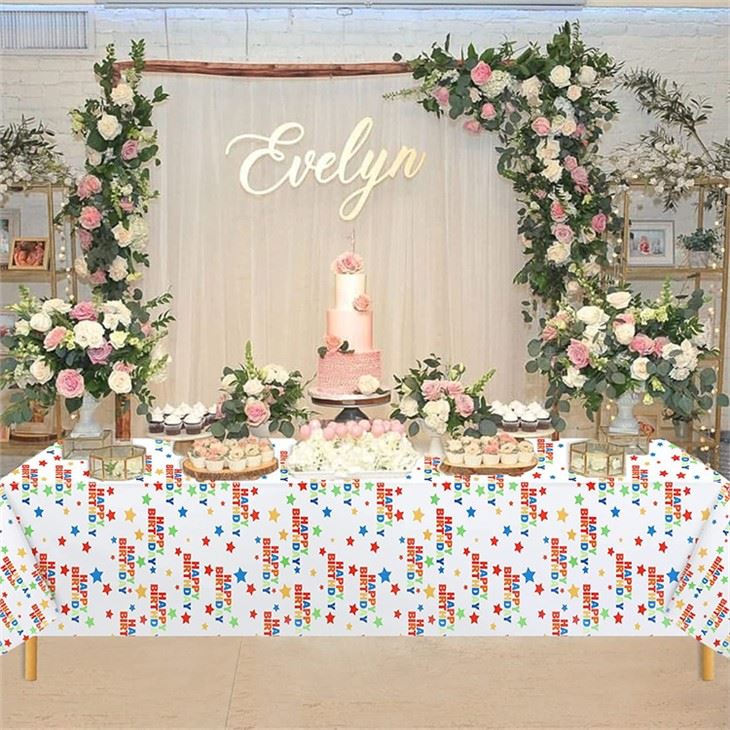 Printed Birthday Table Cloth