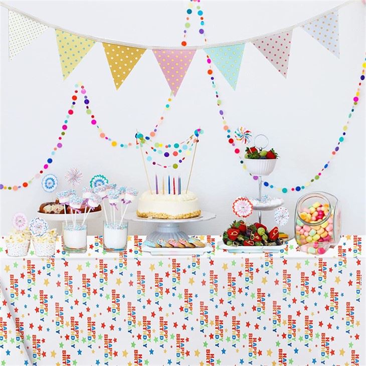 Printed Birthday Table Cloth