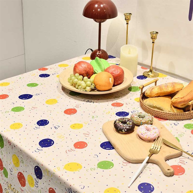 Balloon Party Tablecloth Peva Disposable Party Tablecloth Baby Birthday Decoration Disposable Party Tablecloth
