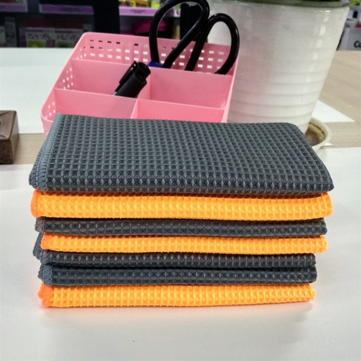 Pineapple Check Wipe Car Towel Car Glass Towel Honeycomb Microfiber Waffle Car Wash Towel Cloth Cleaning Square