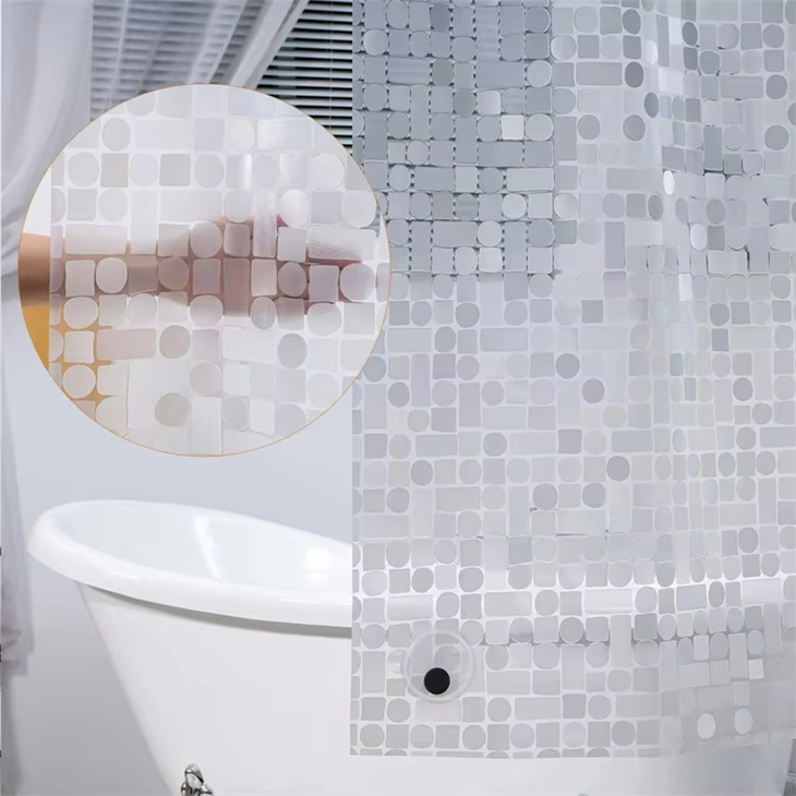 3D Shower Curtain Waterproof Reusable Bath Curtain